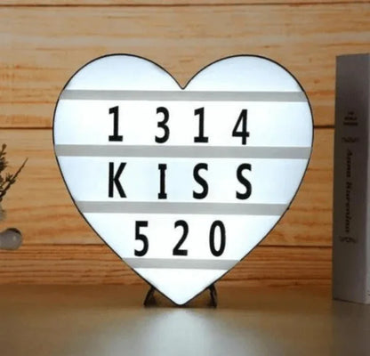 Led heart message light box - Prozone