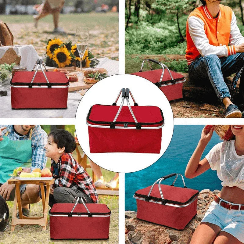 Portable outdoor picnic storage basket 30l - Prozone