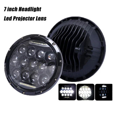 Universal 7 inch 75w 13 led round projector headlight - Prozone
