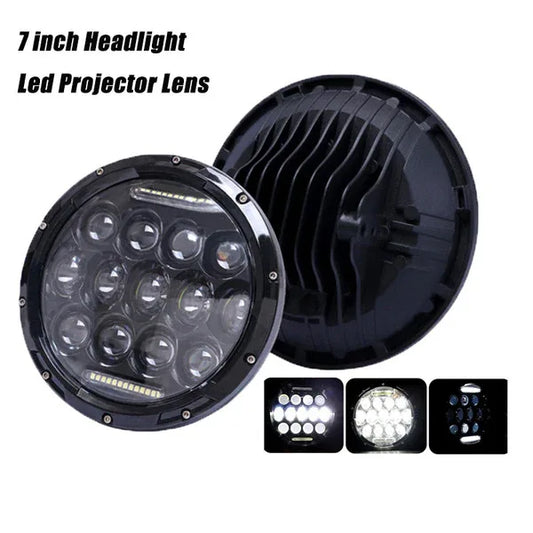 Universal 7 inch 75w 13 led round projector headlight - Prozone