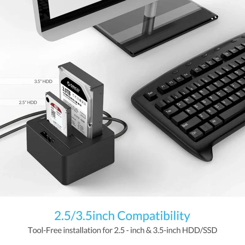 Dual bay usb 3.0 1 to 1 clone hdd docking station - Prozone