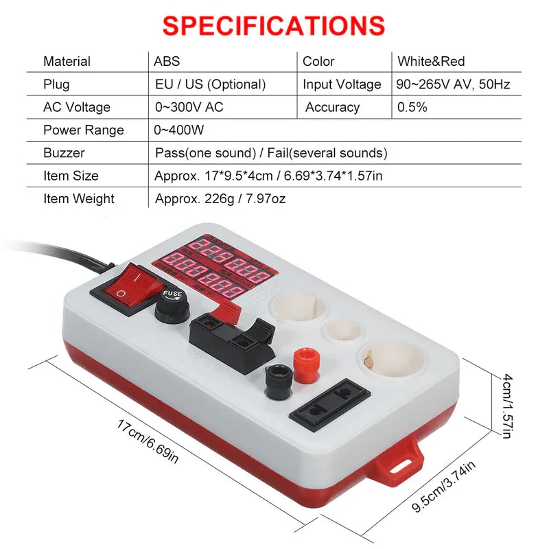 Circuit testing device led power tester - Prozone