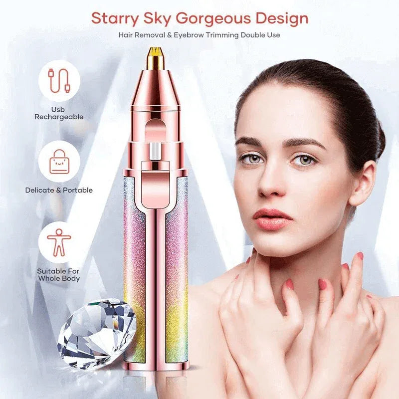 Electric eyebrow trimmer 2 in 1 painless hair shaver - Prozone