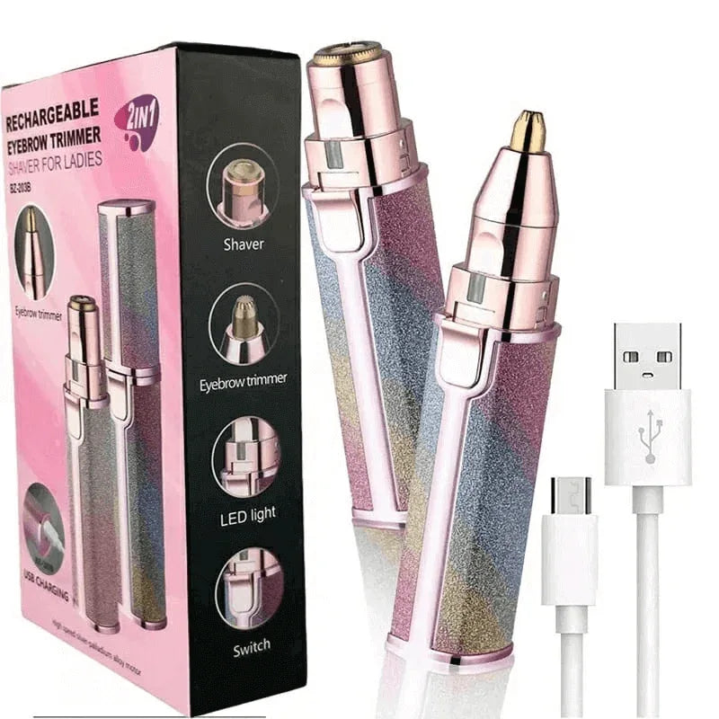 Electric eyebrow trimmer 2 in 1 painless hair shaver - Prozone
