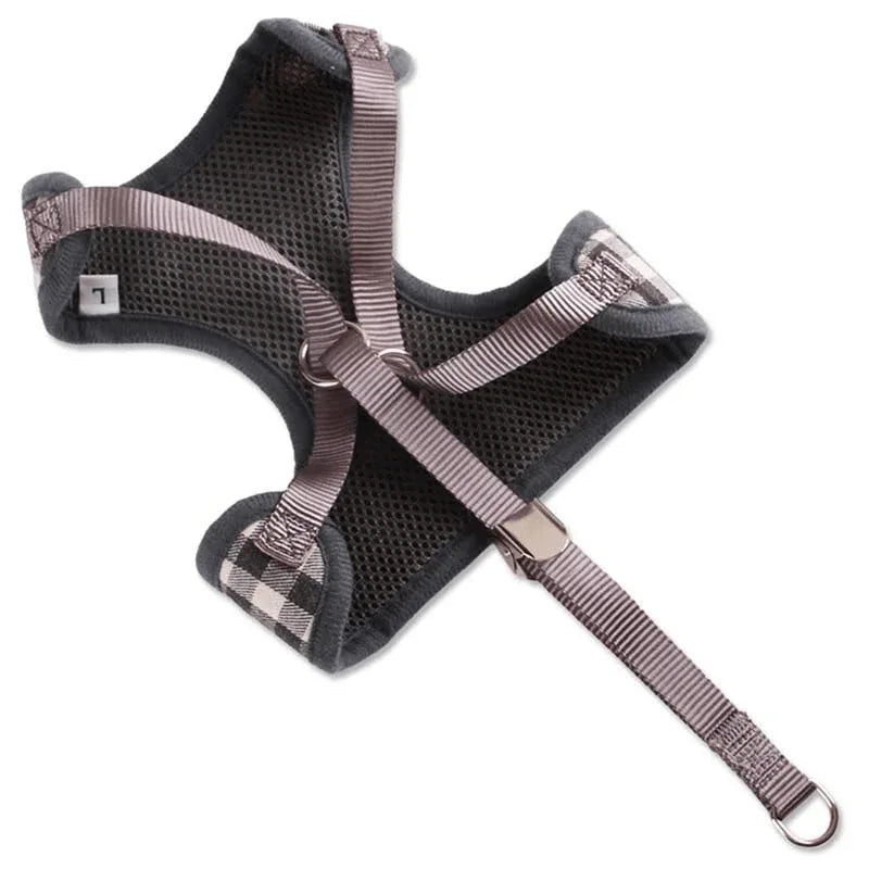 Soft harness + leash reflective vest for dogs - Prozone