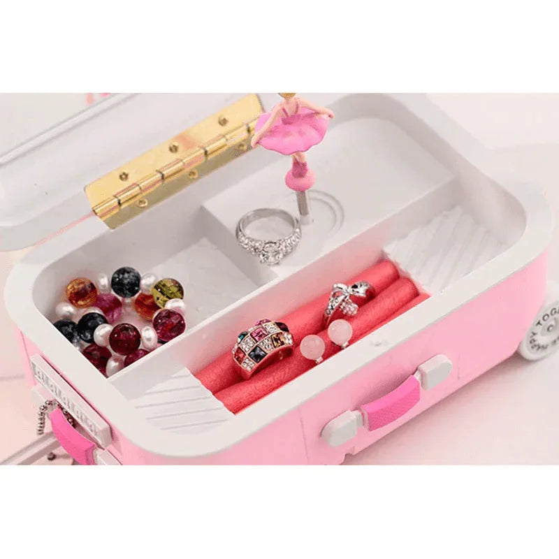 Suitcase style music box with ballerina girl - Prozone