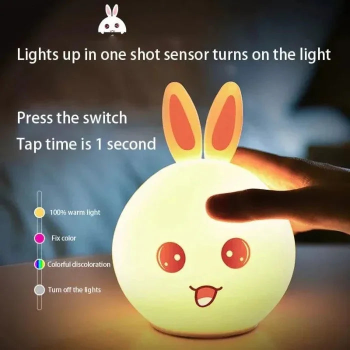 Cute rabbit silicone led night light - Prozone