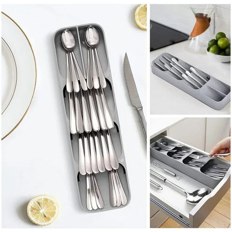 Drawer cutlery organizer tray kitchen storage spoon cutlery box - Prozone