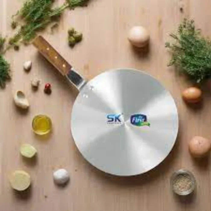 Bravo metal tawa with wooden handle - silver - Prozone