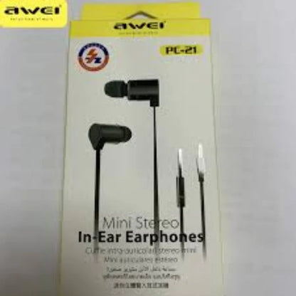 Awei pc1 earphones mini hifi stereo in-ear headset, handfree - Prozone