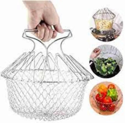 Steam rinse deep fry chef magic mesh basket - Prozone