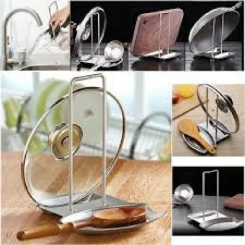 Stainless steel spoon rest pan pot cover lid stand rack - Prozone