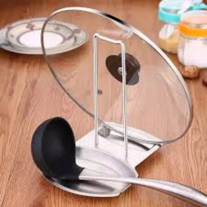 Stainless steel spoon rest pan pot cover lid stand rack - Prozone
