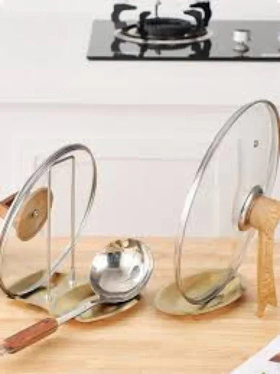 Stainless steel spoon rest pan pot cover lid stand rack - Prozone
