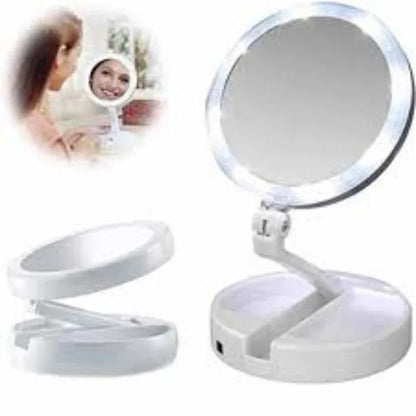 Foldable led lights makeup mirror - Prozone