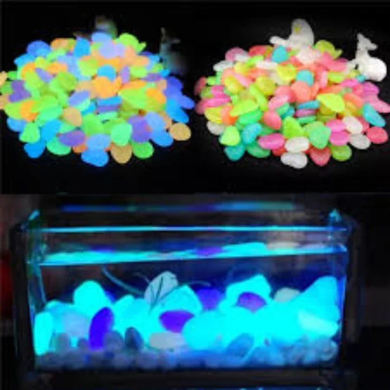 Glow in the dark stones pebbles aquarium - Prozone