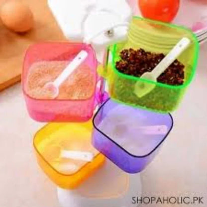 4-layer colorful 360 degree rotating box seasoning rack - Prozone
