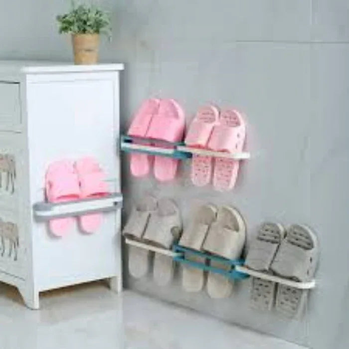 Adjustable space saving wall rack for slippers - Prozone