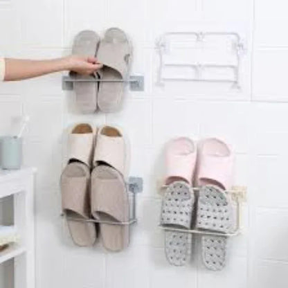 Adjustable space saving wall rack for slippers - Prozone