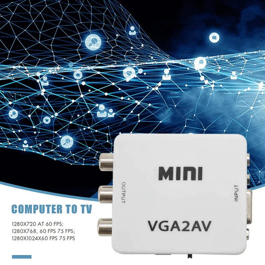 Full hd 1080p vga to av converter plug and play - Prozone