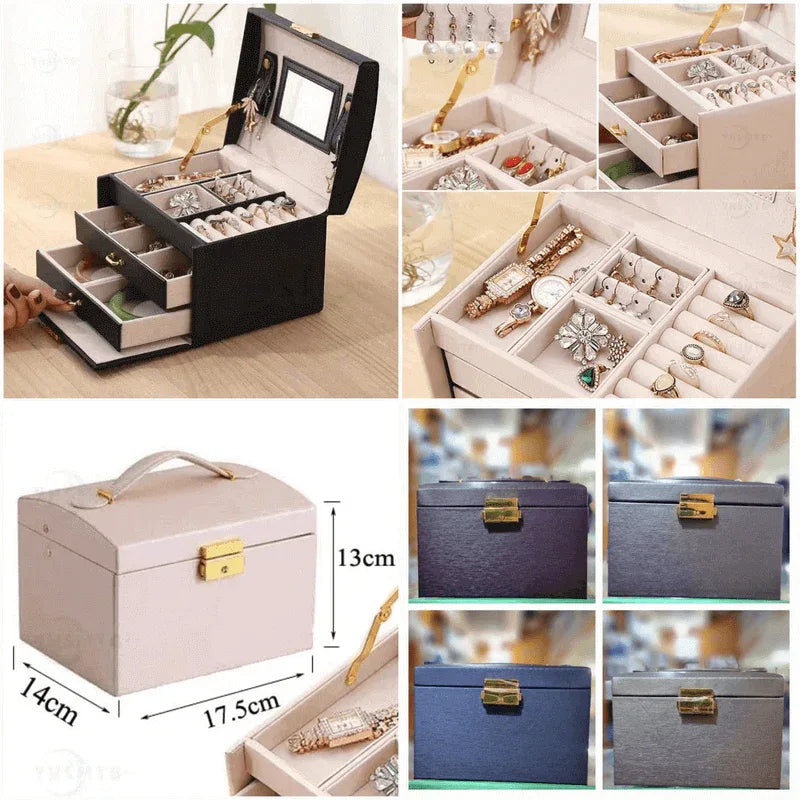 Generic 3 layers leather jewelry box - Prozone