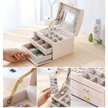 Generic 3 layers leather jewelry box - Prozone