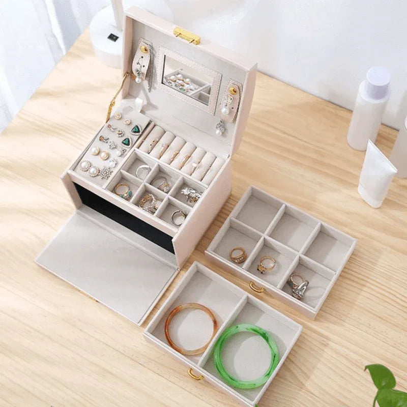 Generic 3 layers leather jewelry box - Prozone