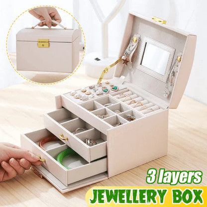 Generic 3 layers leather jewelry box - Prozone