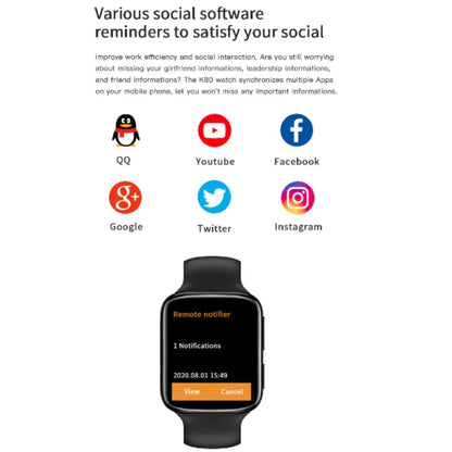 K80 bluetooth smart watch touchscreen - Prozone