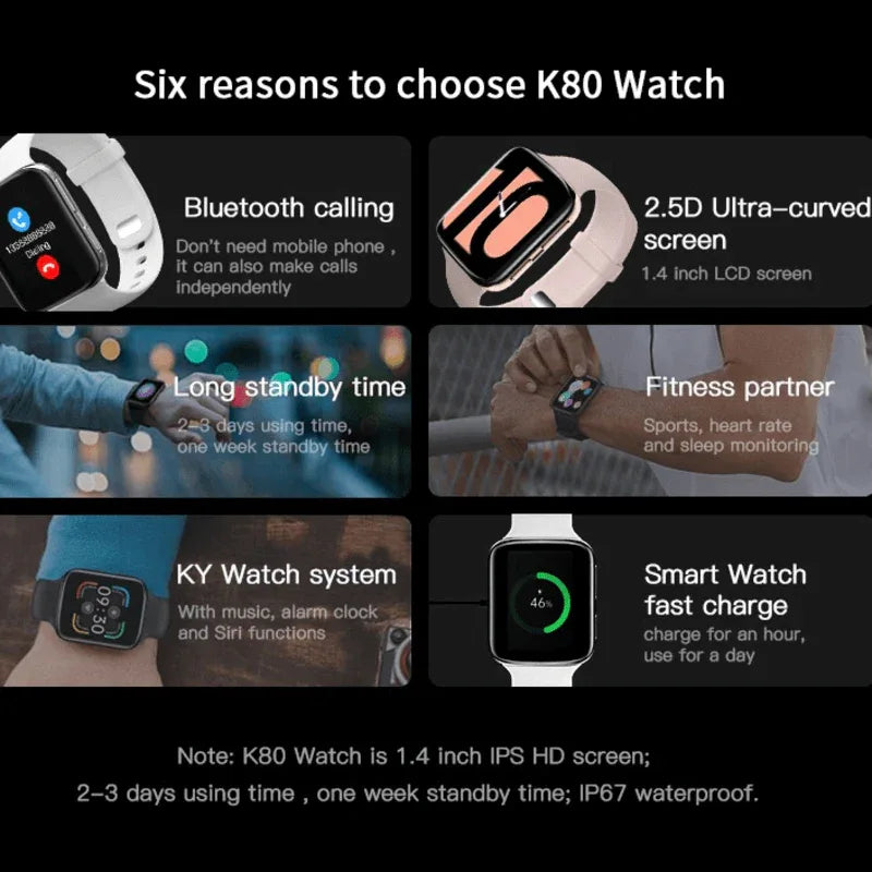 K80 bluetooth smart watch touchscreen - Prozone