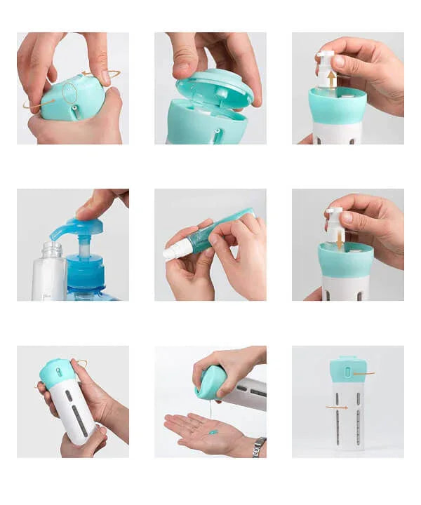 Mini handy dispenser with four small bottle - Prozone