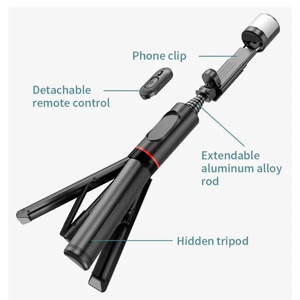 Selfie stick with fill light and tripod - Prozone