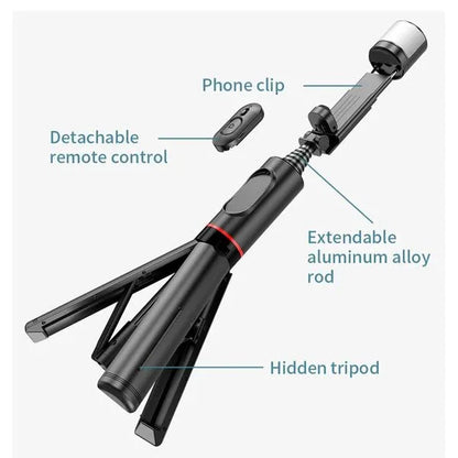 Selfie stick with fill light and tripod - Prozone