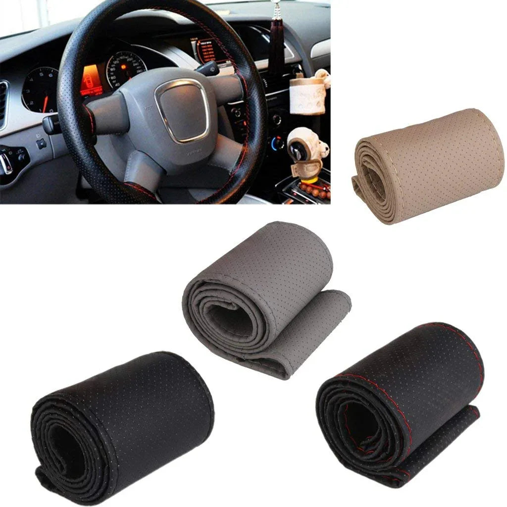 Car steering wheel cover with needles and thread - Prozone