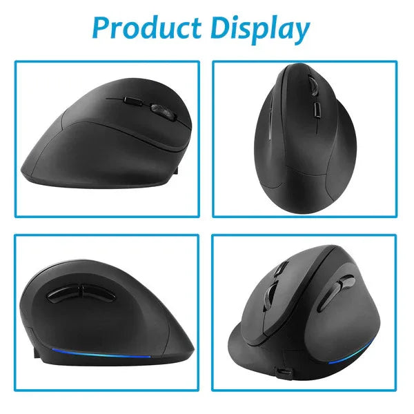 Ergonomic wireless vertical mouse rechargeable built in battery - Prozone