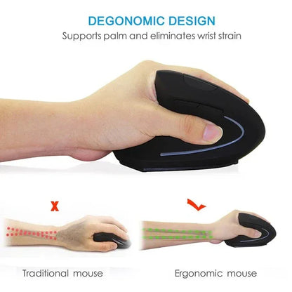 Ergonomic wireless vertical mouse rechargeable built in battery - Prozone