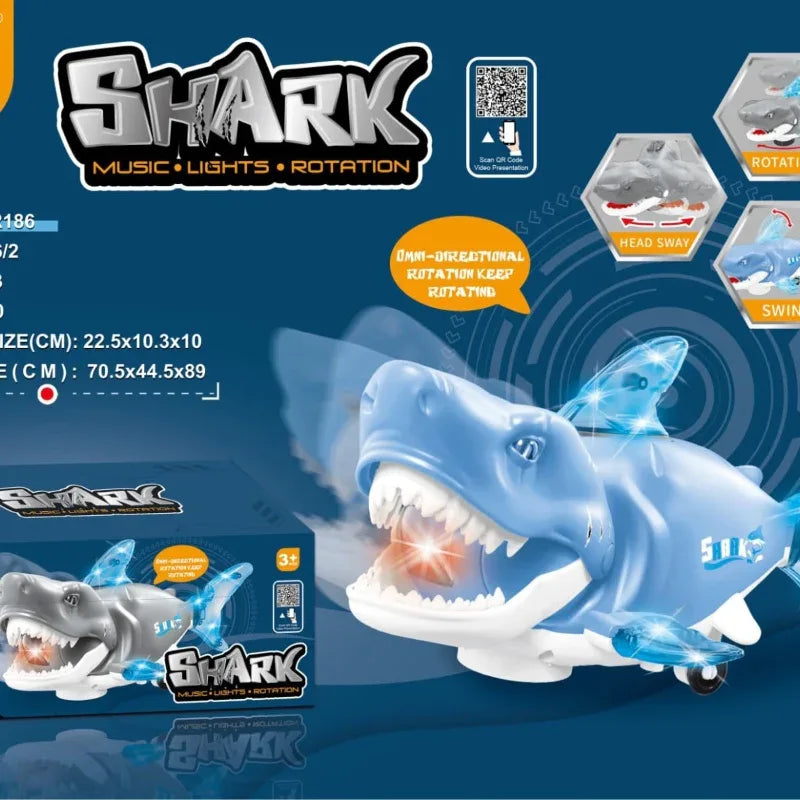 Battery operated shark with light sounds - Prozone