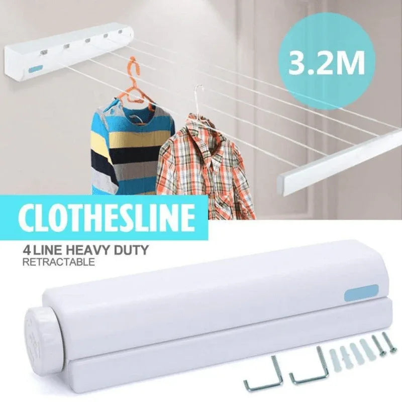 4 ropes indoor retractable clothesline - Prozone