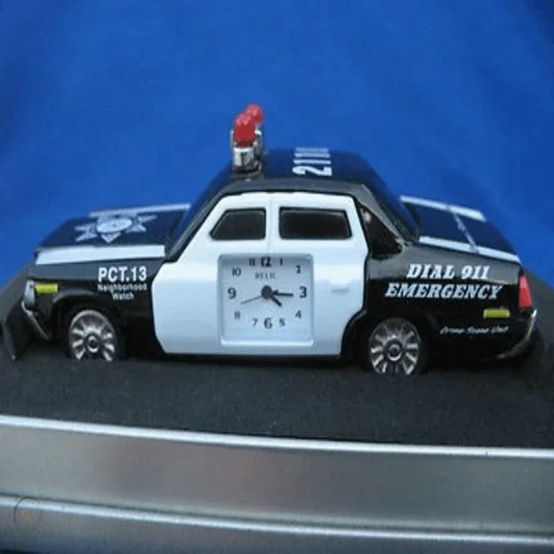 Fossil brand antique police car clock – metal black - Prozone