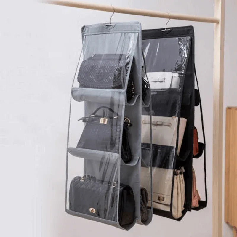 6 pockets multi-functional hanging purse organizer - Prozone