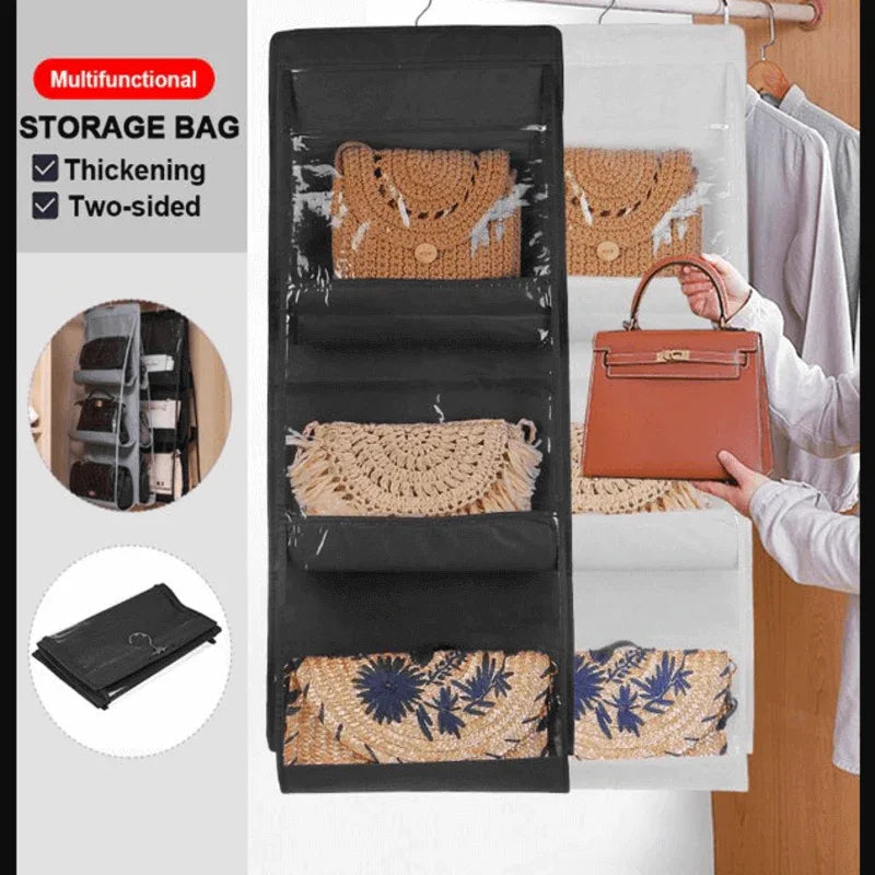 6 pockets multi-functional hanging purse organizer - Prozone