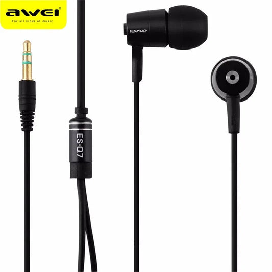 Awei es q7 earphones in ear with sozy earbuds 3.5mm jack - Prozone