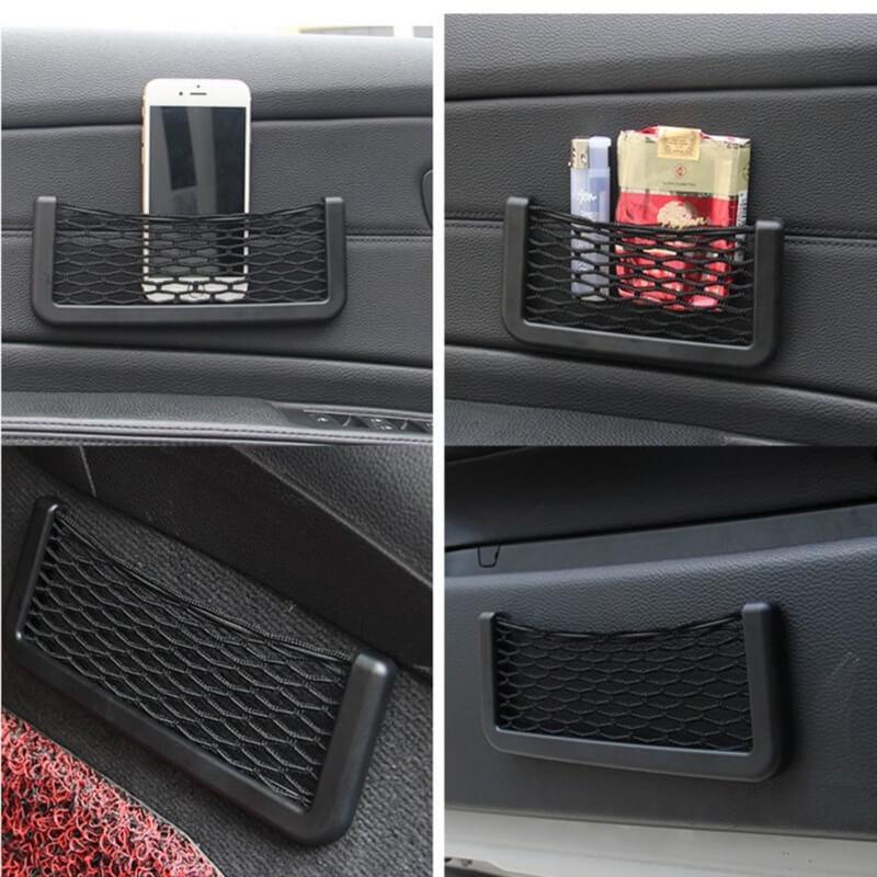 Nice car seat side back pocket storage string bag phone holder - Prozone