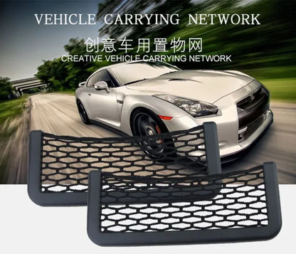 Nice car seat side back pocket storage string bag phone holder - Prozone