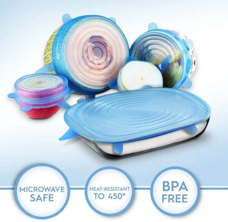 6 pieces silicone covers lids - Prozone