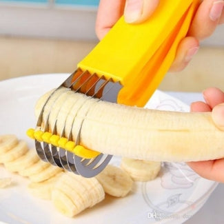 Stainless Steel Banana Slicer & Multipurpose Fruit Cutter