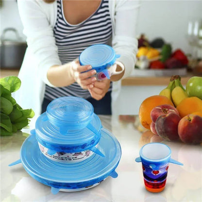 6 pieces silicone covers lids - Prozone