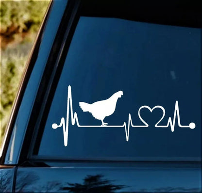 Heartbeat lifeline monitor screen car sticker - Prozone