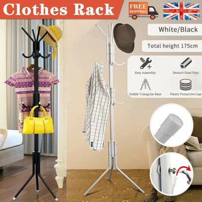 Stainless steel clothes and handbag rack-pink - Prozone