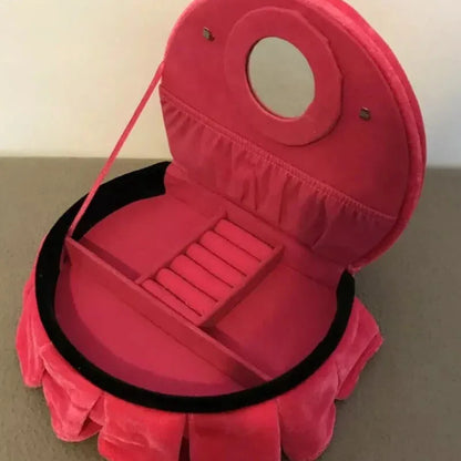 Pink luxury round bed style jewelry organizer - Prozone